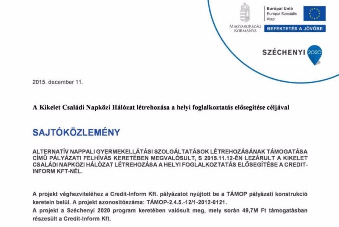 sajtóközlemény